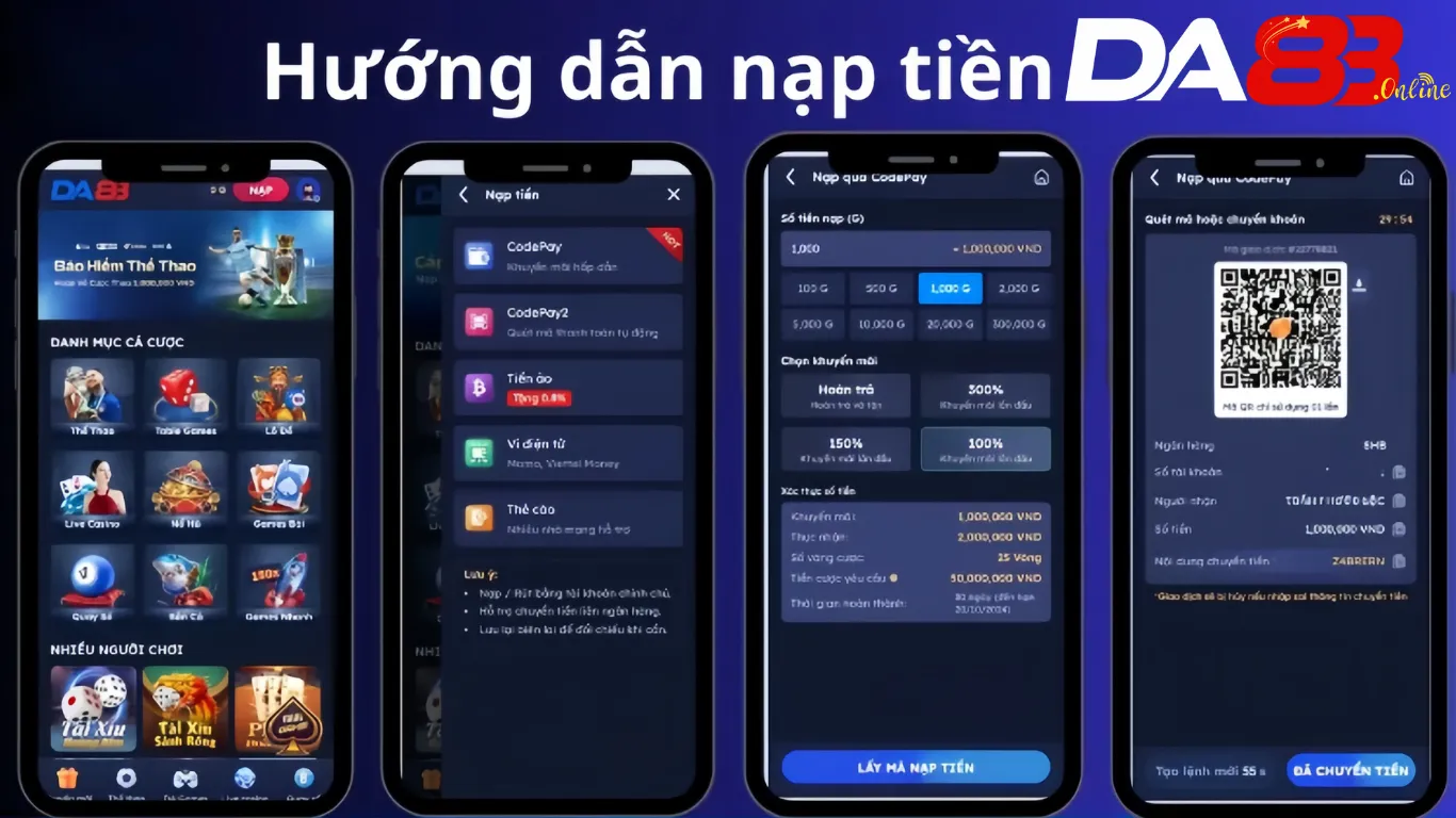 Các Phương Thức Nạp Tiền DA83